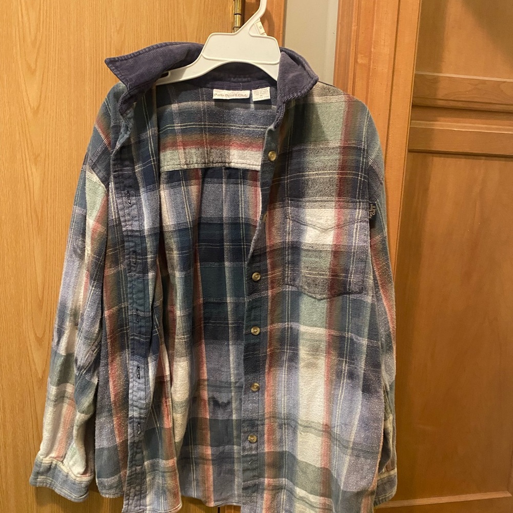 Blue and Green Sweatshirt with Relaxed Fit